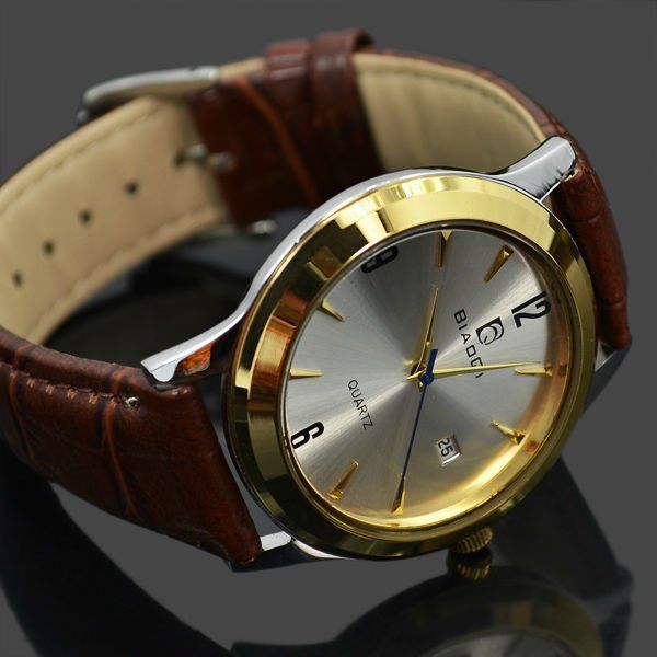 Relógio de luxo Vogue Dourada Borda Dial Calendar