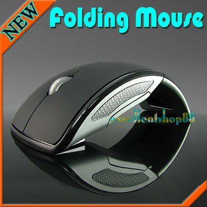 2.4G USB 2.0 Folding Mouse óptico s/ fio p/ PC Laptop